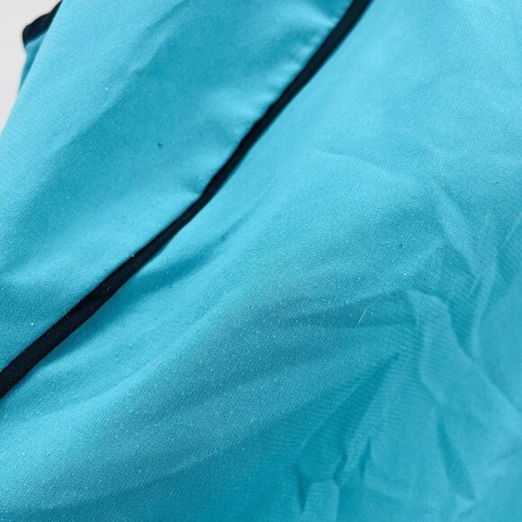 Calvin Klein Womens Size Small Sleeveless Piping Trim Peplum Blouse in Green 741 - Picture 5 of 7